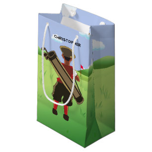 Petit Sac Cadeau Golfeur personnalisé par amusement sur le terrain