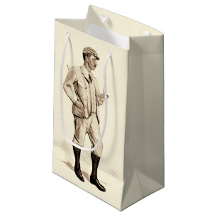 Petit Sac Cadeau Golfeur vintage avec tuyau et bottes de tabac