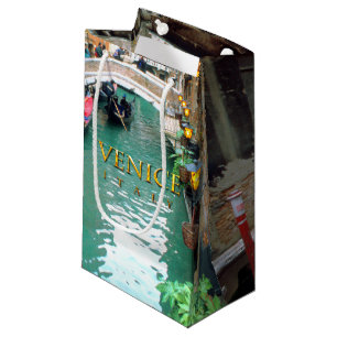 Petit Sac Cadeau Gondoles sur un canal vénitien