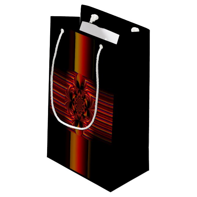 Petit Sac Cadeau Grandes Petites Bandes Avec Bow (Dos Angle)