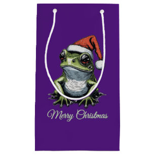 Petit Sac Cadeau Grenouille de Noël Cottagecore Vintage victorien