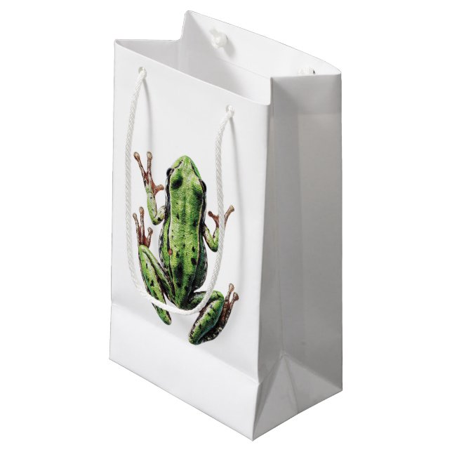 Petit Sac Cadeau Grenouille rampante (Devant Angle)