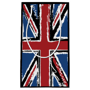 Petit Sac Cadeau Griffonnage d'abrégé sur drapeau d'Union Jack