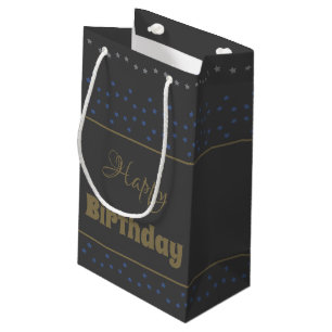 Petit Sac Cadeau Gris Foncé Avec Une Étoile Imprimé Cadeau Annivers