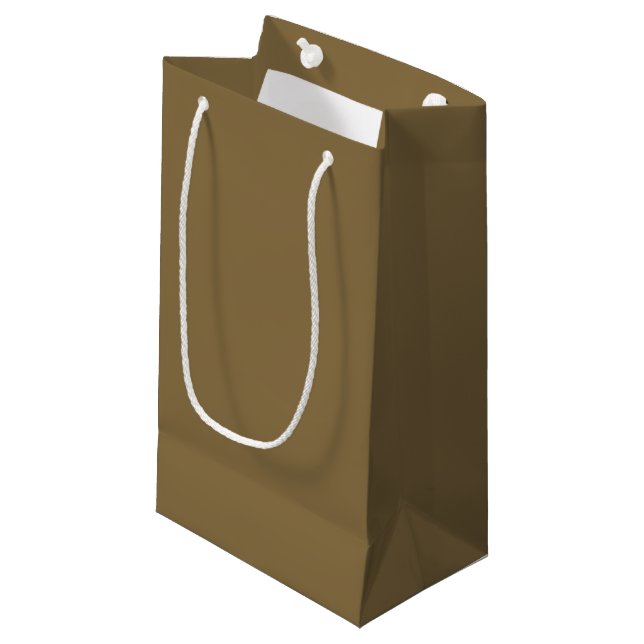Petit Sac Cadeau Gris marron uni  (Devant Angle)