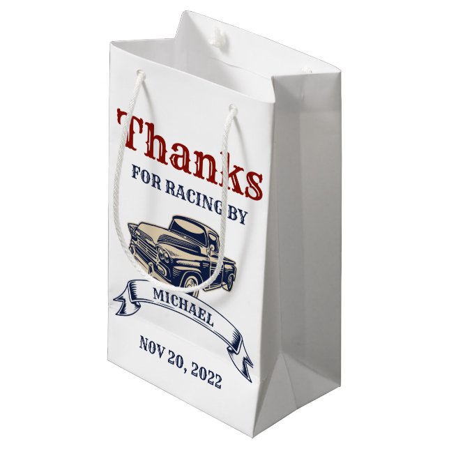 Petit Sac Cadeau Grosse Jusqu'À Deux Fête Du 2E Anniversaire Fête T (Devant Angle)