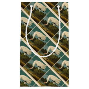 Petit Sac Cadeau Grue blanche Audubon Peinture d'oiseaux