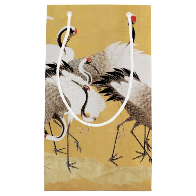Petit Sac Cadeau Grues d'horloges japonaises Vintage Bird Rich Clas (Devant)