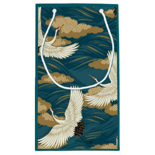 Petit Sac Cadeau Grues japonaises