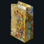 Petit Sac Cadeau Gustav Klimt Exécution Nouveau Couple<br><div class="desc">Gustav Klimt,  Fulfillment 1910-1911 Couple Art Nouveau avec la signature de Klimt design tourbillonnant et belle peinture or.</div>