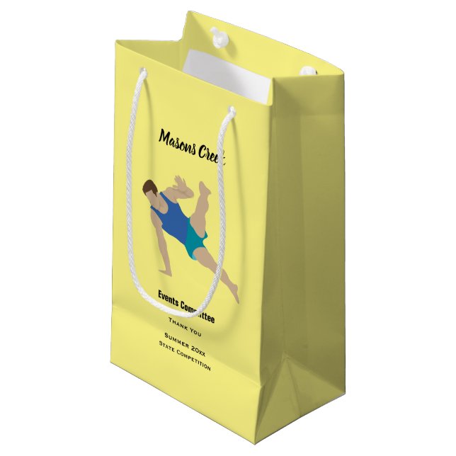 Petit Sac Cadeau Gymnaste masculin (Devant Angle)