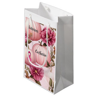 Petit Sac Cadeau Halloween Citrouille rose survivant