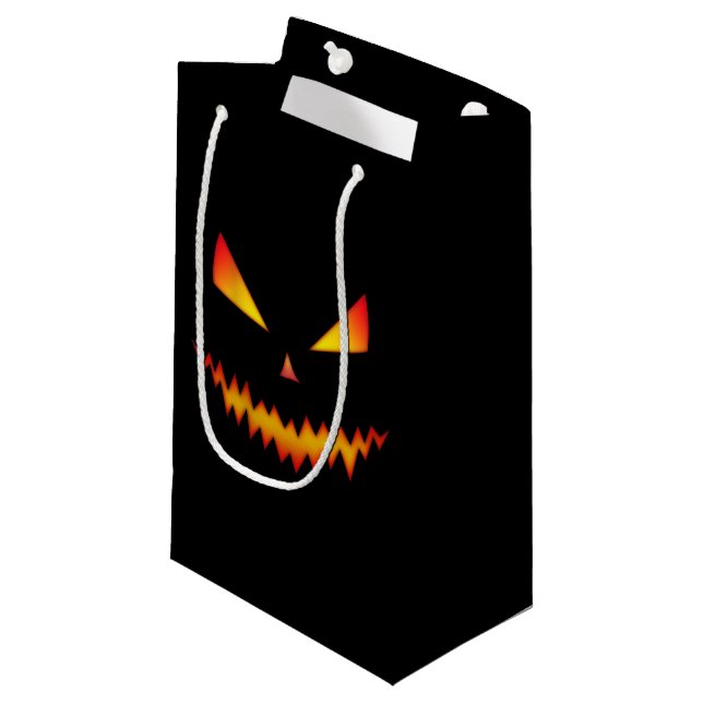 Petit Sac Cadeau Halloween Jack O'Lantern visage cool effrayant mal (Devant Angle)
