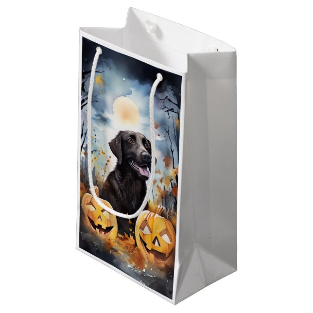 Petit Sac Cadeau Halloween Nouvelle-Écosse avec la peur Citrouille (Devant Angle)