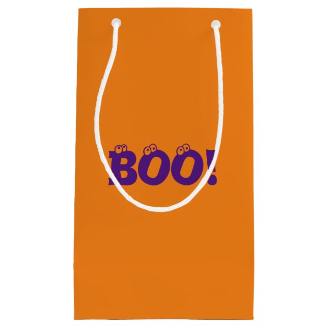 Petit Sac Cadeau Halloween Scary Boo! globes oculaires violet orang (Devant)