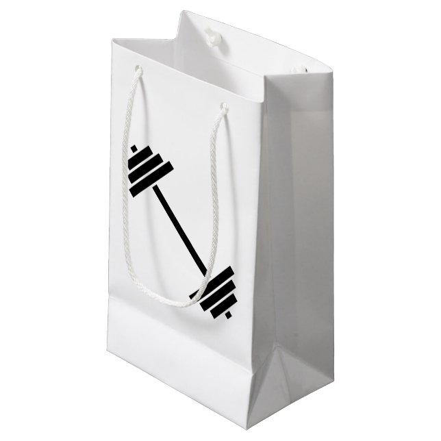 Petit Sac Cadeau Haltères (Devant Angle)