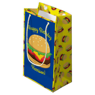 Petit Sac Cadeau Hamburger Anniversaire de fête Burger