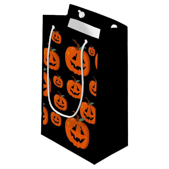 Petit Sac Cadeau Happy Halloween Jack-o'-lantern Illustration Art (Devant Angle)