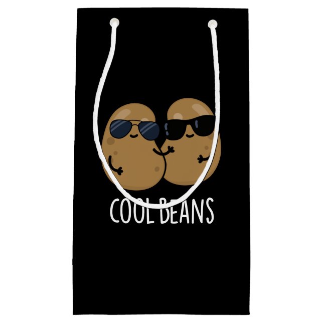 Petit Sac Cadeau Haricots cool Funny Veggie Legume Pun Dark BG (Devant)