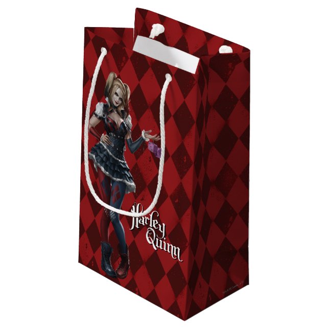 Petit Sac Cadeau Harley Quinn Avec Dice Fuzzy (Dos Angle)