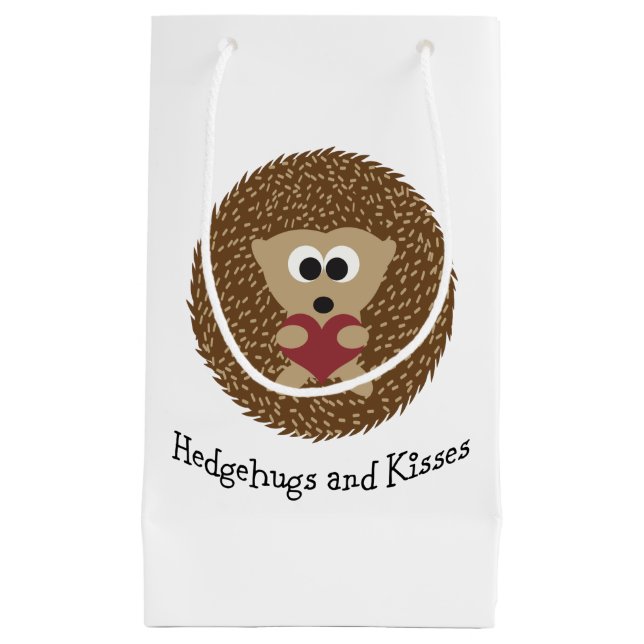 Petit Sac Cadeau Hedgehugs et Kisses Hedgehog (Devant)