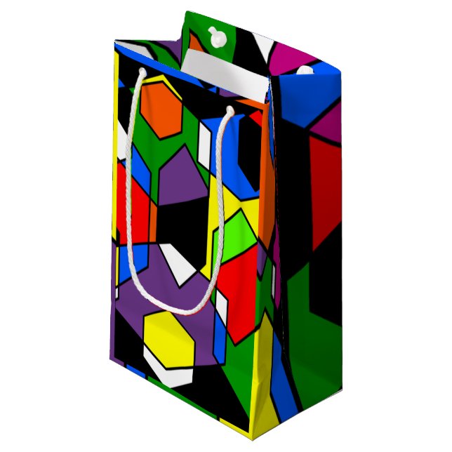 Petit Sac Cadeau Hexagon Bauhaus (Devant Angle)