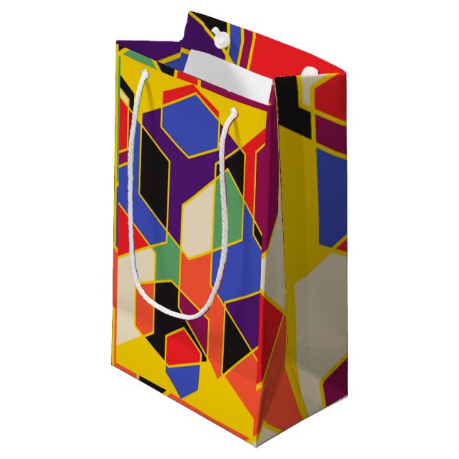 Petit Sac Cadeau Hexagones de Bauhaus (Devant Angle)