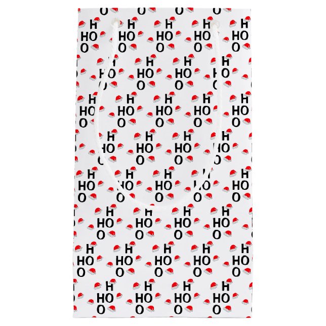 Petit Sac Cadeau Ho Ho Ho : Joyeux Noël (Devant)