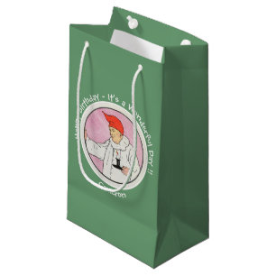 Petit Sac Cadeau Homme dans la lune Mère Oie objets de fête d'anniv