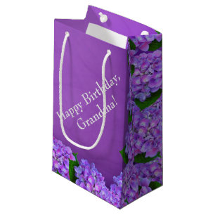 Petit Sac Cadeau Hydrangée violette