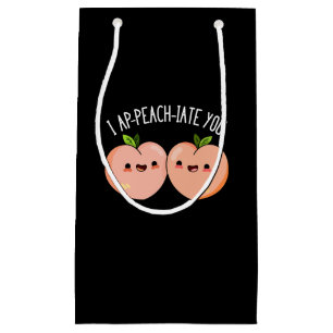 Petit Sac Cadeau I Ap-peach-ciate You Funny Peach Pun Dark BG