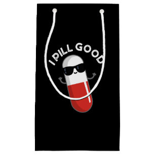 Petit Sac Cadeau I Pill Good Funky Medicine Pun Dark BG