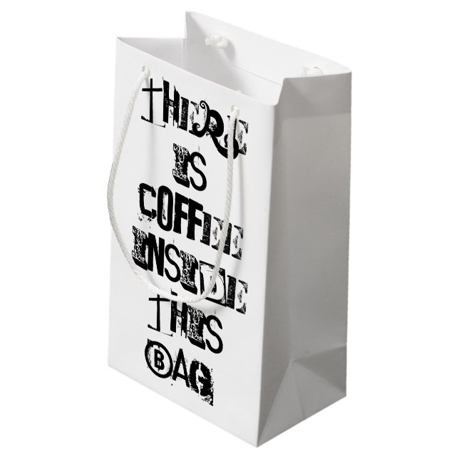 Petit Sac Cadeau Il y a de café dans ce sac, emballage cadeau (Dos Angle)