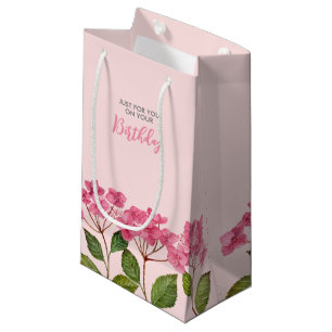 Petit Sac Cadeau Illustration Anniversaire Pink Hydrangea Lacecaps