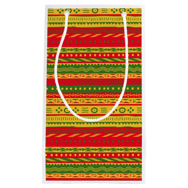 Petit Sac Cadeau Impression à l'africaine (Devant)