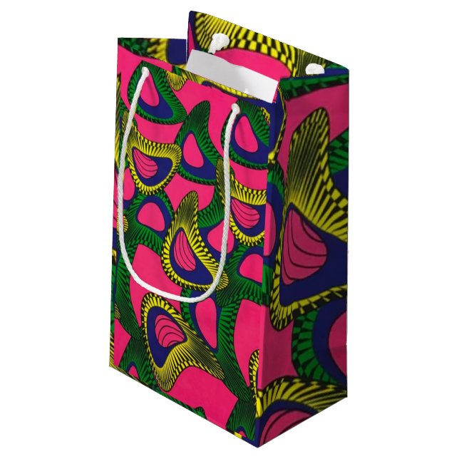 Petit Sac Cadeau Impression africaine (Dos Angle)