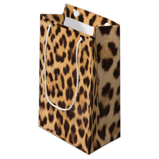 Petit Sac Cadeau impression léopard sauvage tendance stylée safari