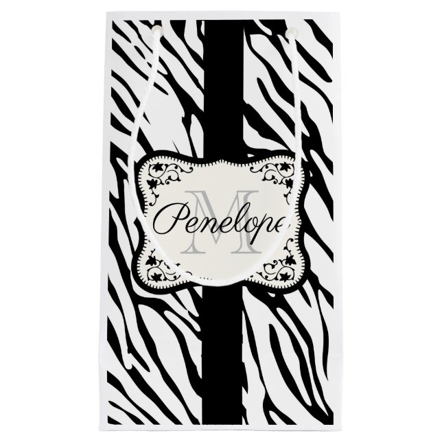 Petit Sac Cadeau Impression Zebra (Devant)