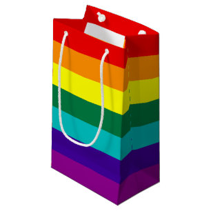 Petit Sac Cadeau Indicateur de la fierté arc-en-ciel 7 bandes