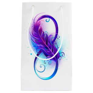 Petit Sac Cadeau Infinity with purple feather