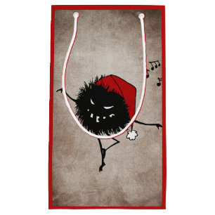 Petit Sac Cadeau Insecte mauvais foncé de Noël