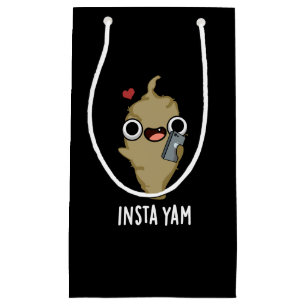 Petit Sac Cadeau Insta-yam Funny Médias sociaux Veggie Pun Dark BG