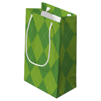 Petit Sac Cadeau Jacquard vert