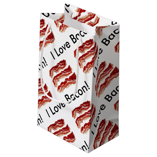 Petit Sac Cadeau J'aime le lard (Dos Angle)