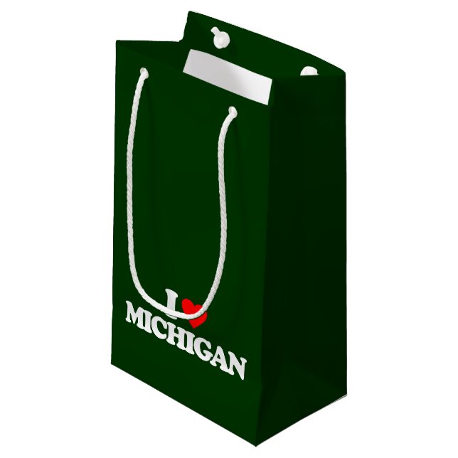 PETIT SAC CADEAU J'AIME LE MICHIGAN (Devant Angle)