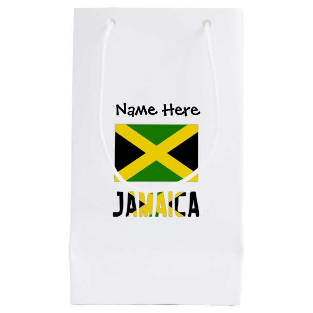 Petit Sac Cadeau Jamaïque et Jamaïque avec votre nom (Devant)