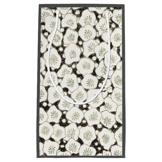 Petit Sac Cadeau Jardin floral à fleurs blanches du Japon (Devant)