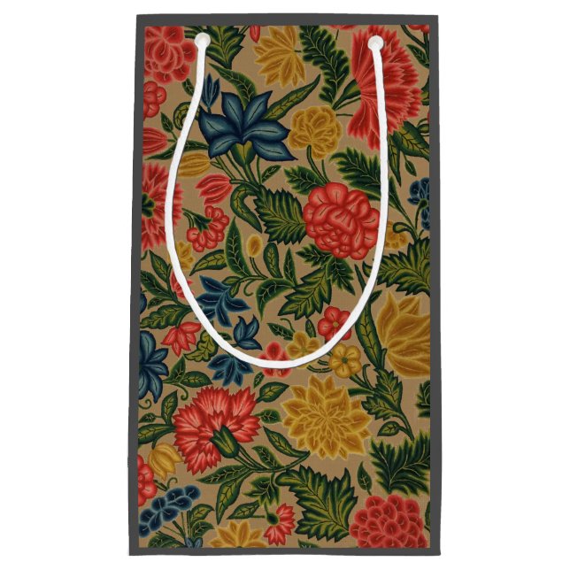 Petit Sac Cadeau Jardin Floral Designer vintage (Devant)