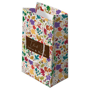 Petit Sac Cadeau Jaune Moutarde de Printemps Fleur de Prairie Viole