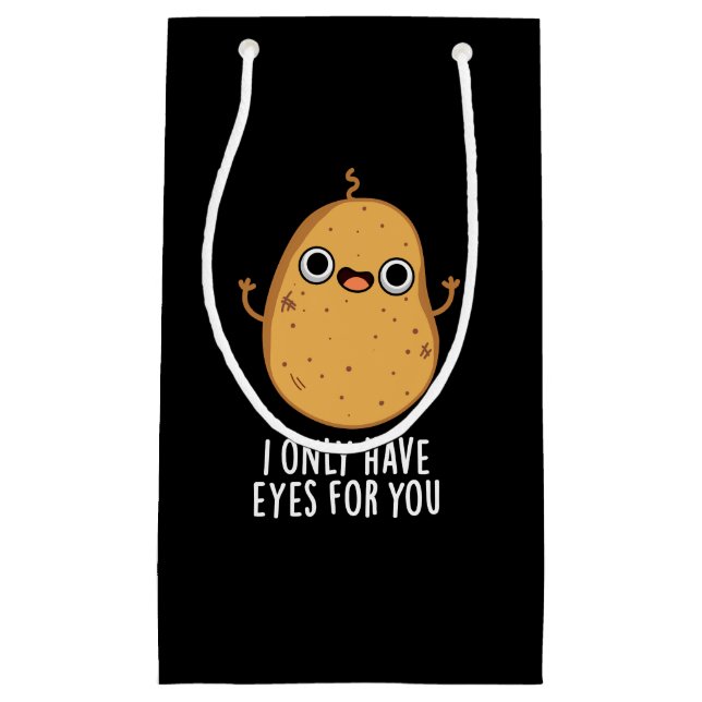 Petit Sac Cadeau Je N'Ai Que Les Yeux Pour Vous Drôle Pun De Pomme  (Devant)